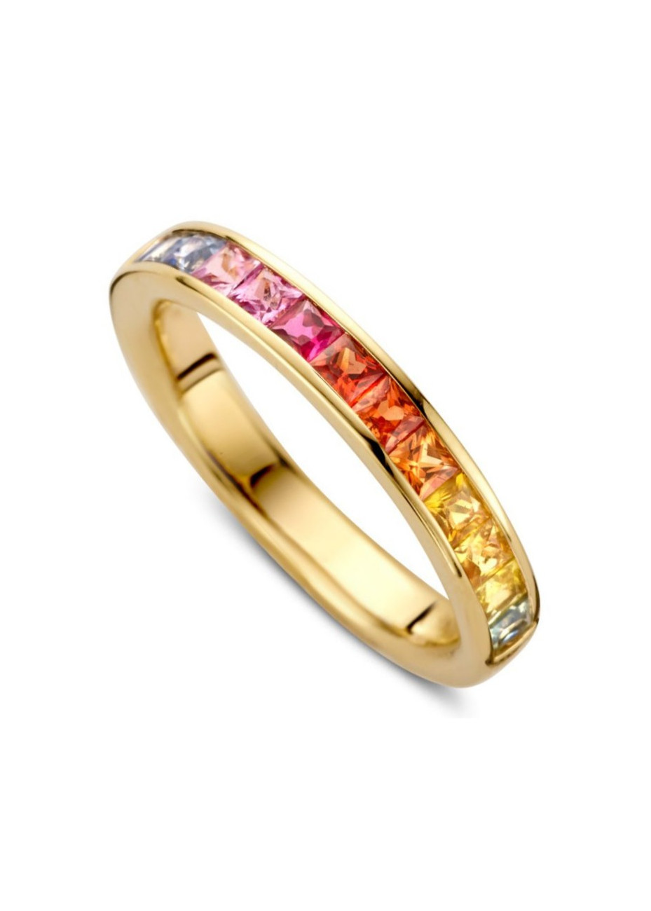 Damesring RX137265 met regenboog echte saffier