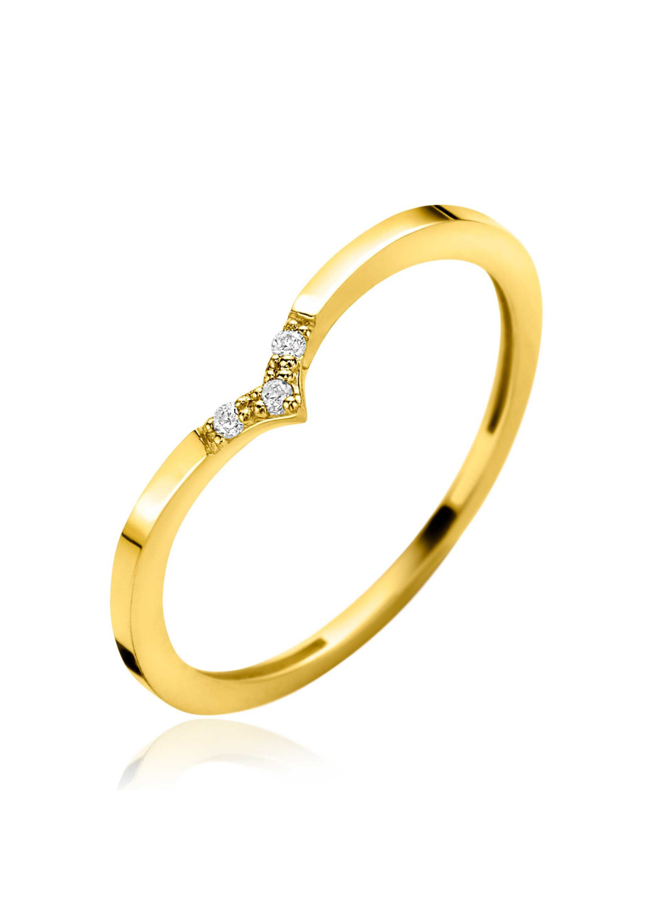 ZGR529-54 Gouden damesring v-vorm zirconia Zinzi Gold mt 17 ZGR529-54 Gouden damesring v-vorm zirconia Zinzi Gold mt 17