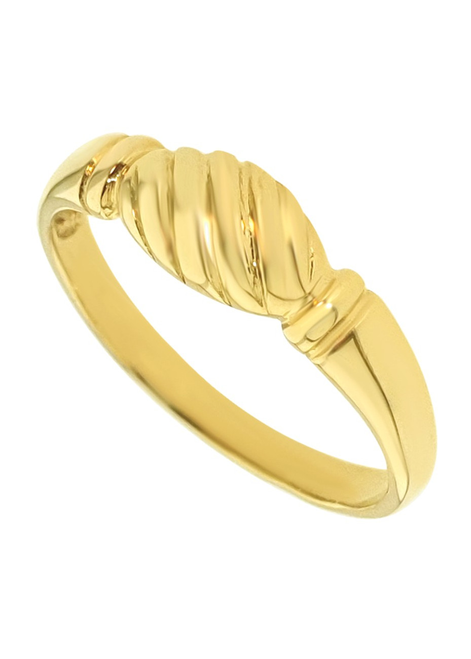 .3.1 gram 18 krt gouden damesring met gedraaid applique mt 18.25