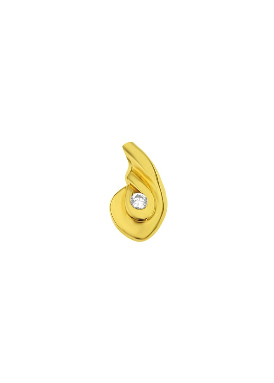 .3.3 gouden hanger golvend model met zirconia occasion