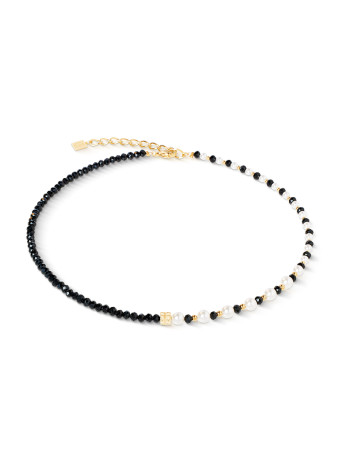 1314 Collier Black-White Coeur de Lion 4313101314