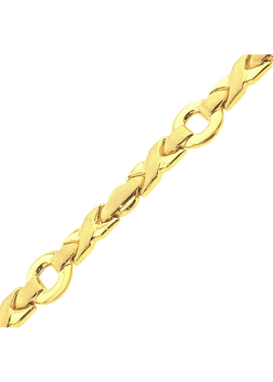 11.0 gram speel gouden armband mat-glanzend goud 19 cm x 7.3 mm