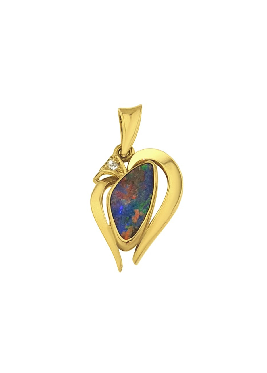 .3.7 gram 18 krt. gouden vintage hanger met opaal