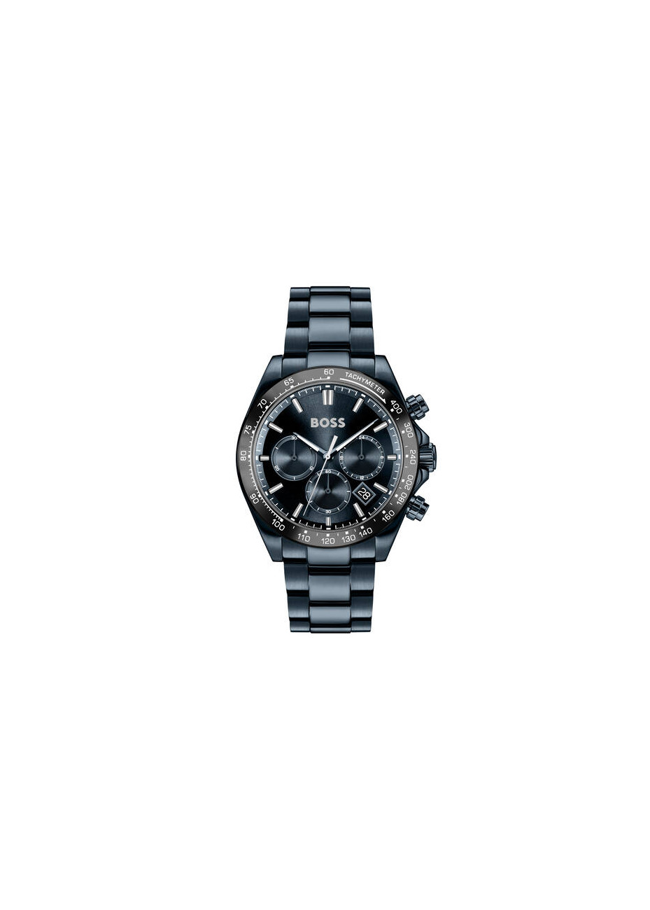 1514270 Boss herenhorloge Hero 2.0 43 mm stalen band blauw chrono