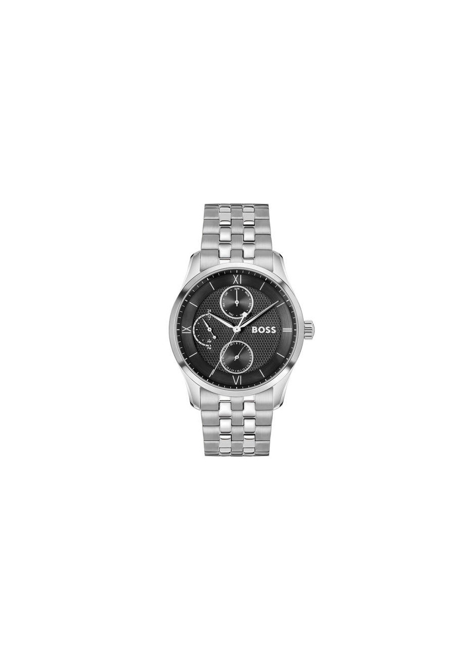 1514274 Boss herenhorloge Principle Master 41 mm stalen band zwart dag-datum 1514274 Boss herenhorloge Principle Master 41 mm stalen band zwart dag-datum
