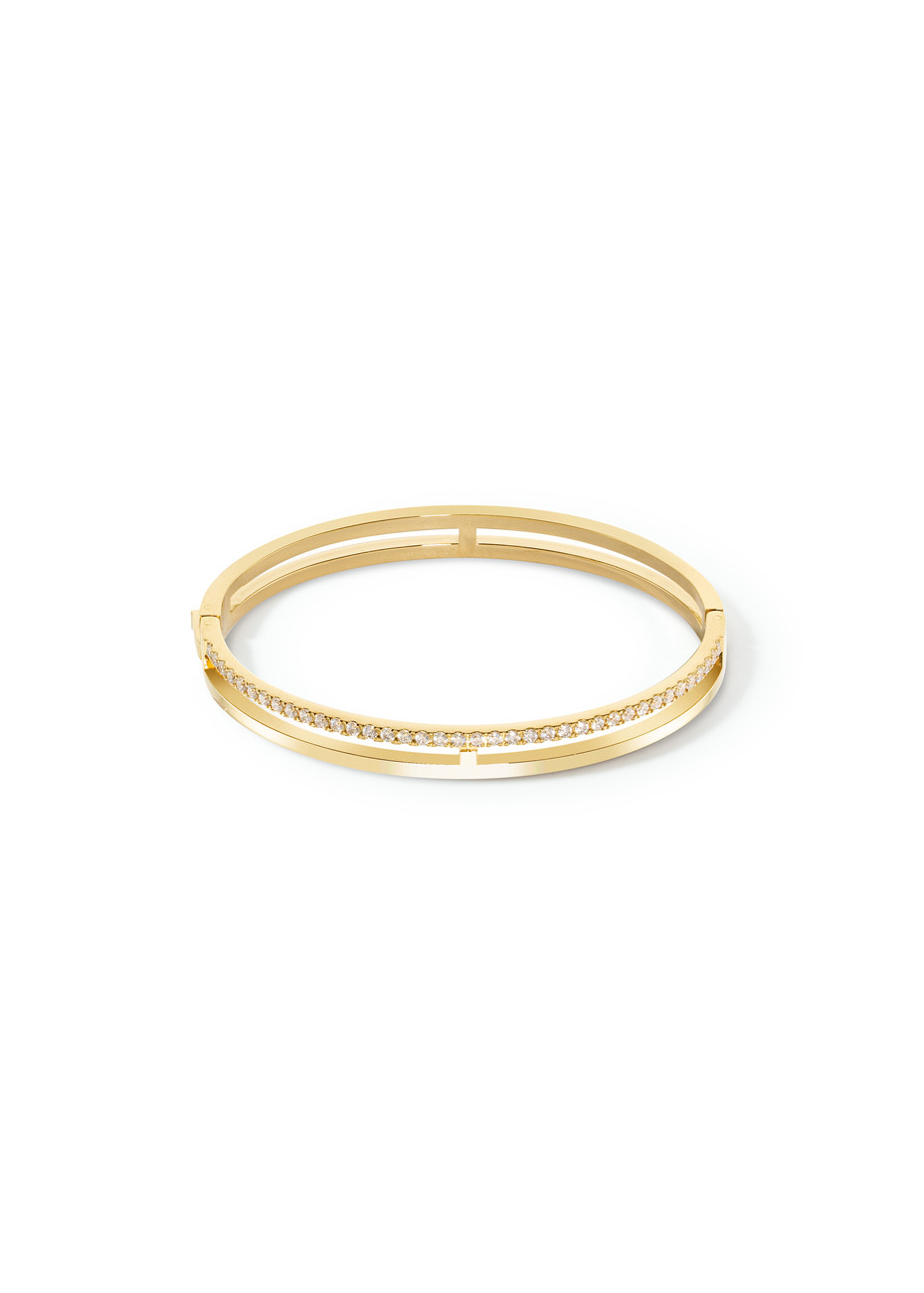 1816 Bangle XL Crystal-Gold Coeur de Lion 0136321816XL19