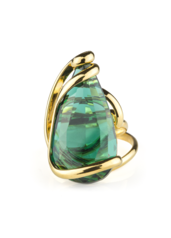 Florence Emerald GOSFLEMRDW verguld stalen ring Andrea Marazzini