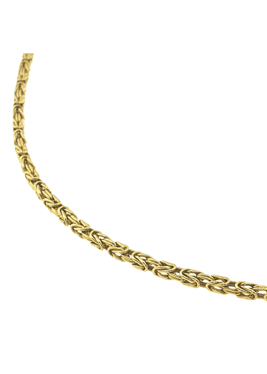 20.9 gram lange 18 krt. gouden koningsketting hol 74 cm x 3.2 mm