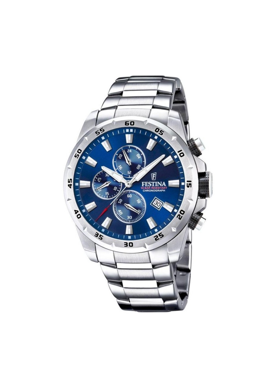 F20463-2 Festina heren chrono met blauwe wijzerplaat