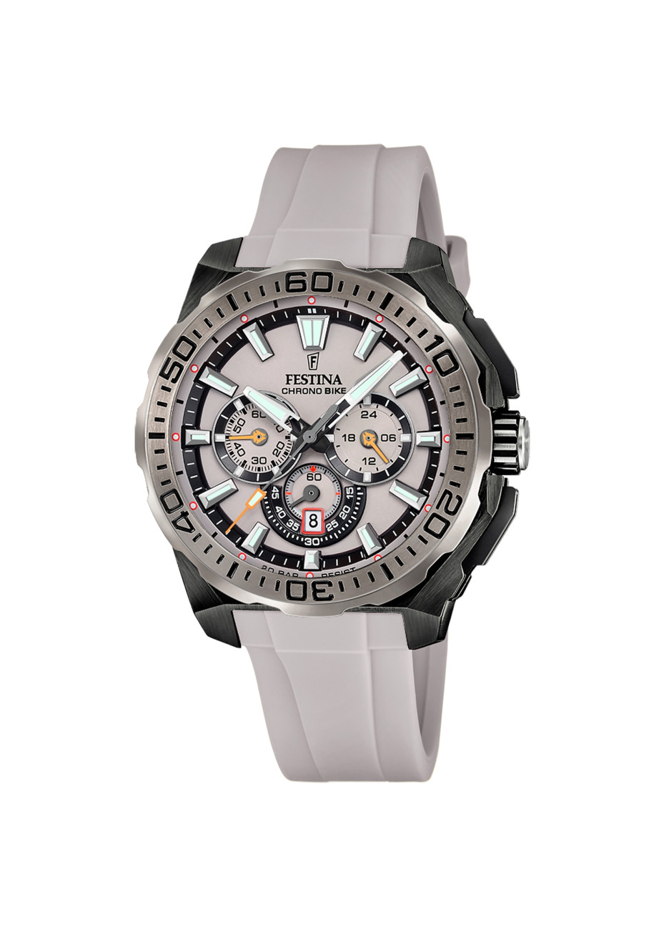 F20726-1 Grijs herenhorloge Festina Chrono Bike rubber band