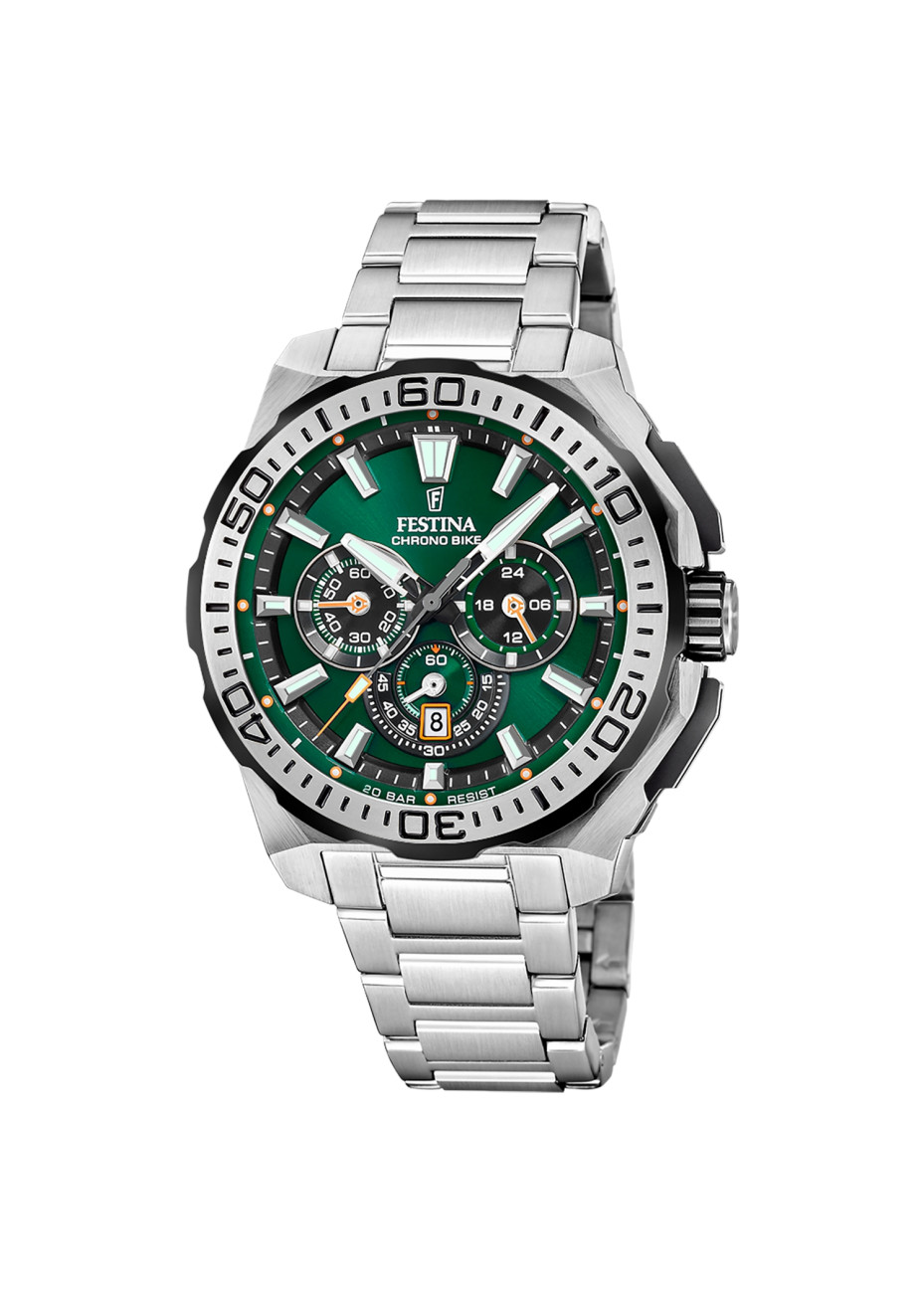 F20724-3 Stoer herenhorloge Chrono Bike Festina groen