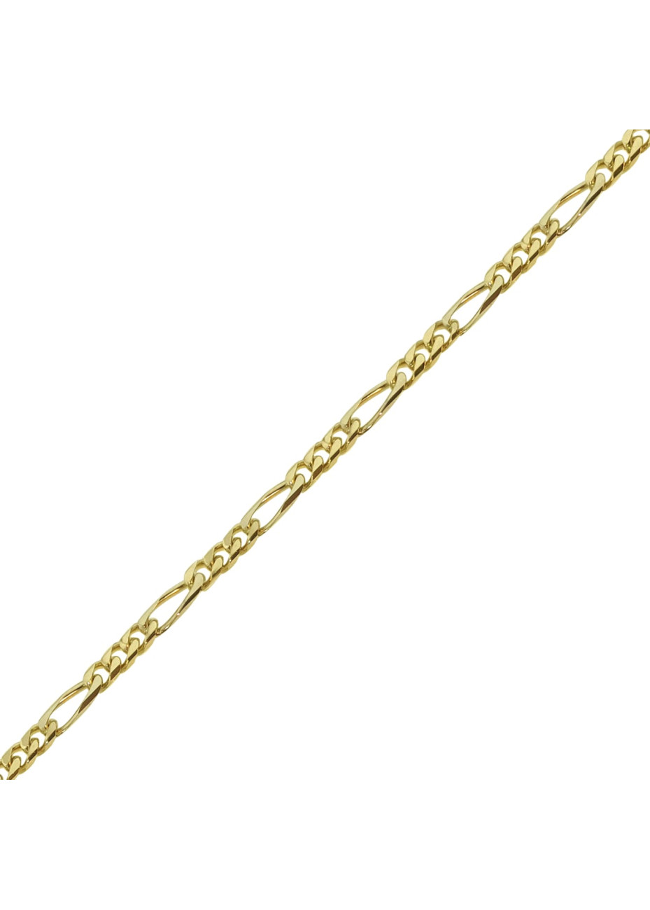 .3.2 gram bicolour gouden figaroarmband vintage 18.5 cm x 2.5 mm