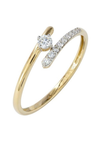 0419-015 damesring 9 krt met 0.15 crt labgrown briljant mt 58 909-030-1-3-00