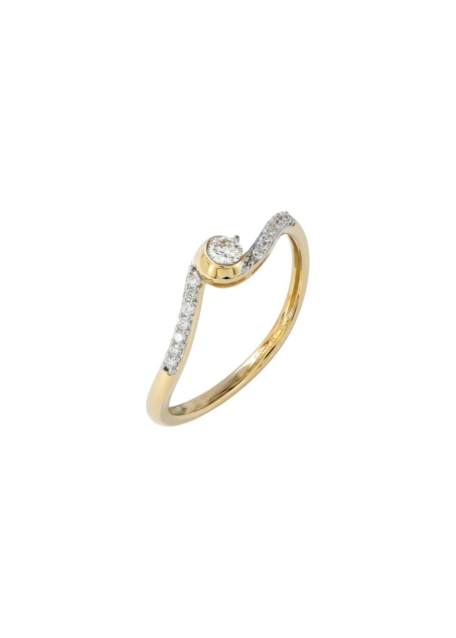 0449-015 damesring 9 krt met 0.15 crt labgrown briljant mt 54 909-028-1-3-00