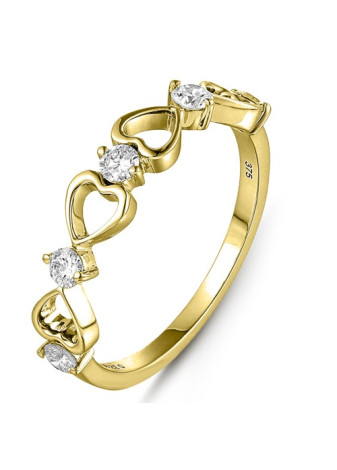 0589-032 damesring 9 krt met 0.32 crt labgrown briljant mt 56 909-007-1-3-00