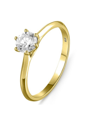 0609-050 damesring 9 krt met 0.50 crt labgrown briljant mt 58 909-001-1-3-00