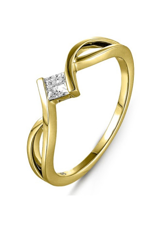 0749-020 damesring 9 krt met 0.20 crt labgrown briljant mt 56 909-024-1-3-00