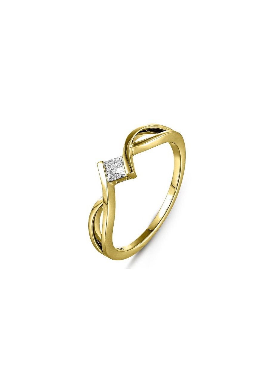 0749-020 damesring 9 krt met 0.20 crt labgrown briljant mt 56 909-024-1-3-00