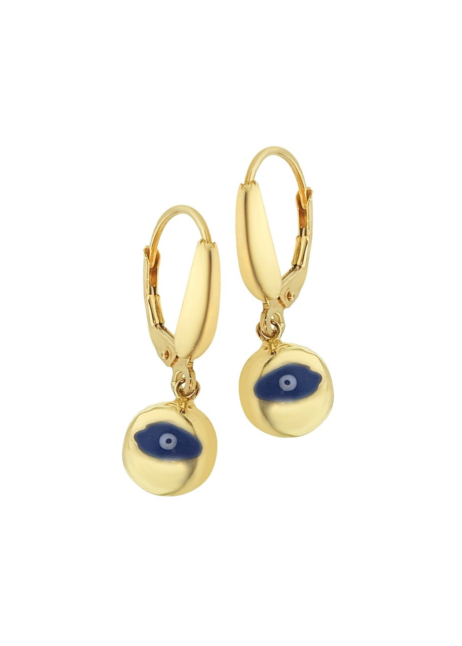 .3.0 gram oorhanger magisch oog Grieks oog goud 26 mm
