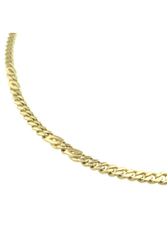 29.0 gram massief gouden valkenoog-collier 4 mm x 53 cm
