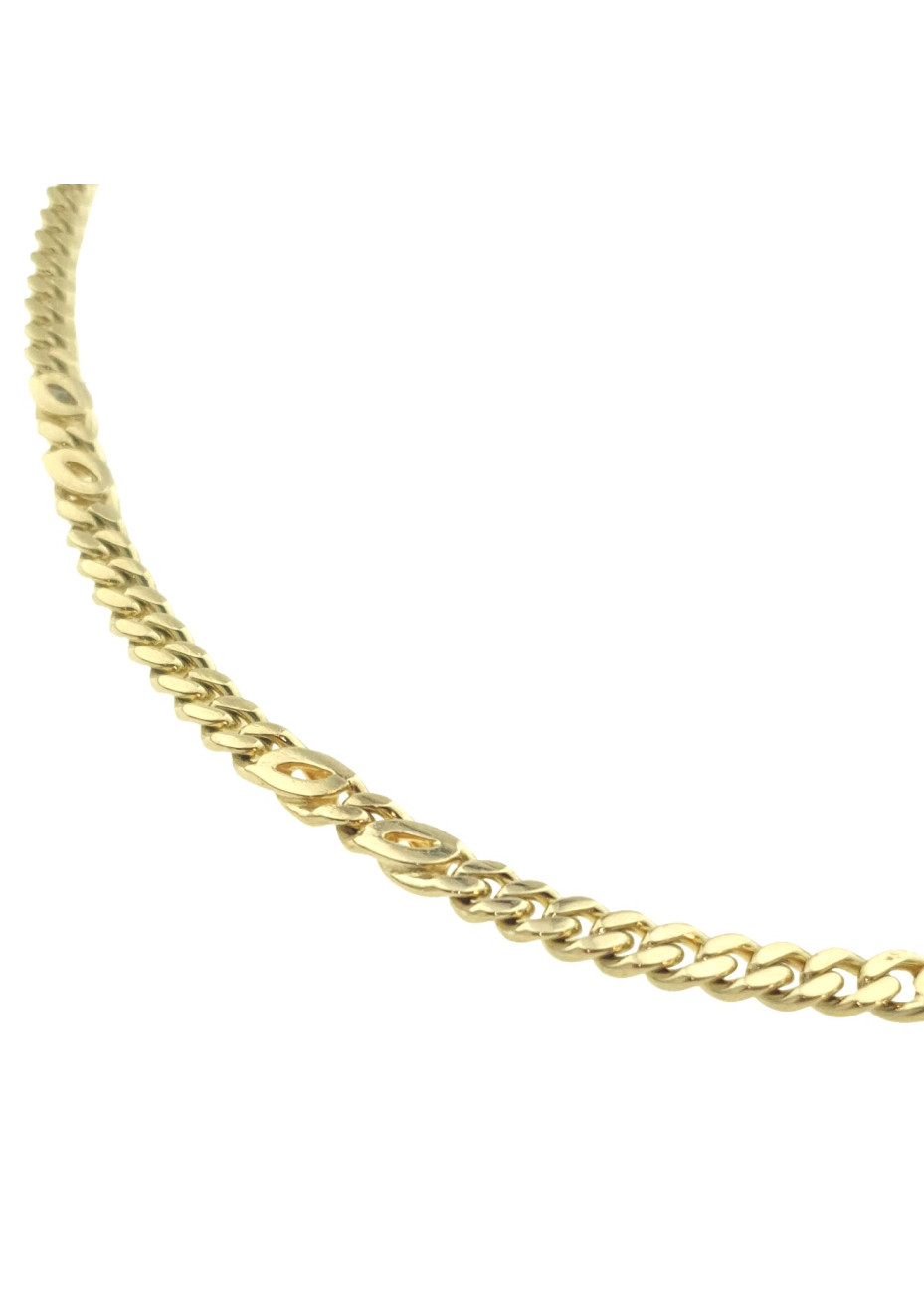 29.0 gram massief gouden valkenoog-collier 4 mm x 53 cm