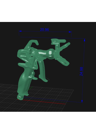Zilveren hanger verfspuit-spuitpistool voor schilders