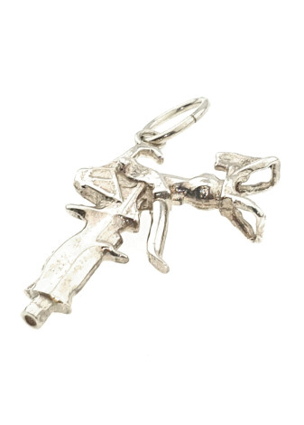 Zilveren hanger verfspuit-spuitpistool voor schilders