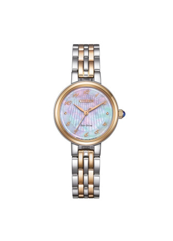 EM0996-84Y bicolour dameshorloge Citizen Ecodrive  roze parelmoer
