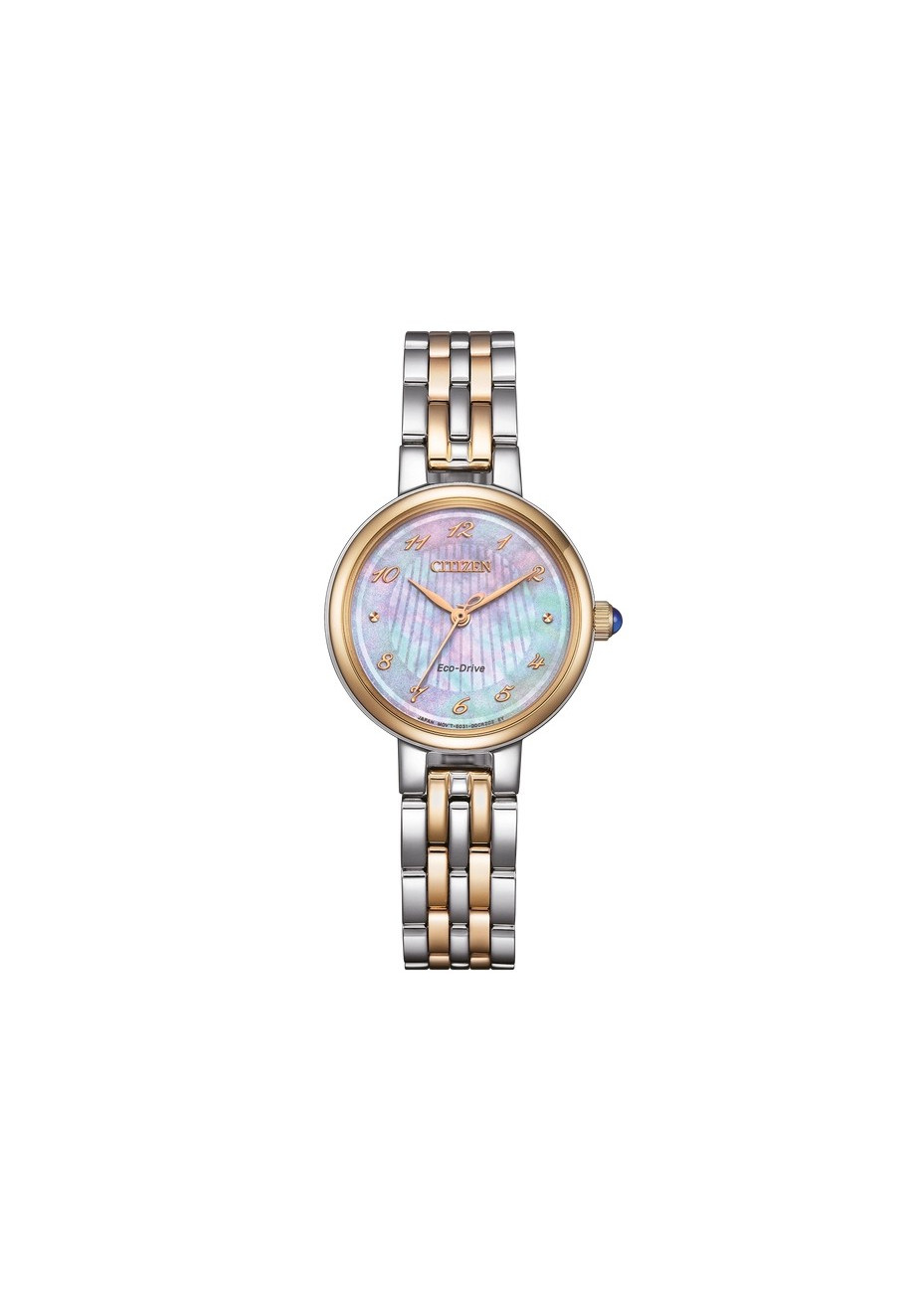 EM0996-84Y bicolour dameshorloge Citizen Ecodrive  roze parelmoer