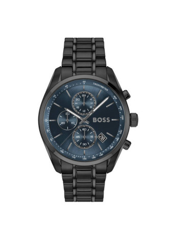 1514314 Boss zwart herenhorloge chrono blauwe plaat