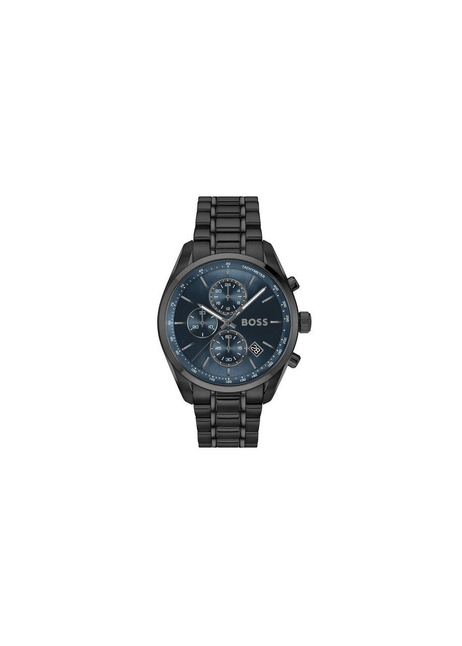 1514314 Boss zwart herenhorloge chrono blauwe plaat