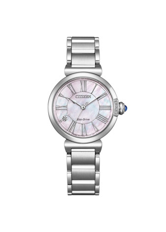 EM1060-87Y Staal dameshorloge parelmoer Citizen Ecodrive