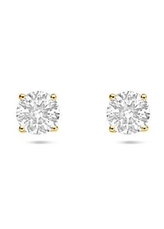0529-050 Gouden oorknoppen met 0.50 crt. labgrown briljant 4-poots chaton