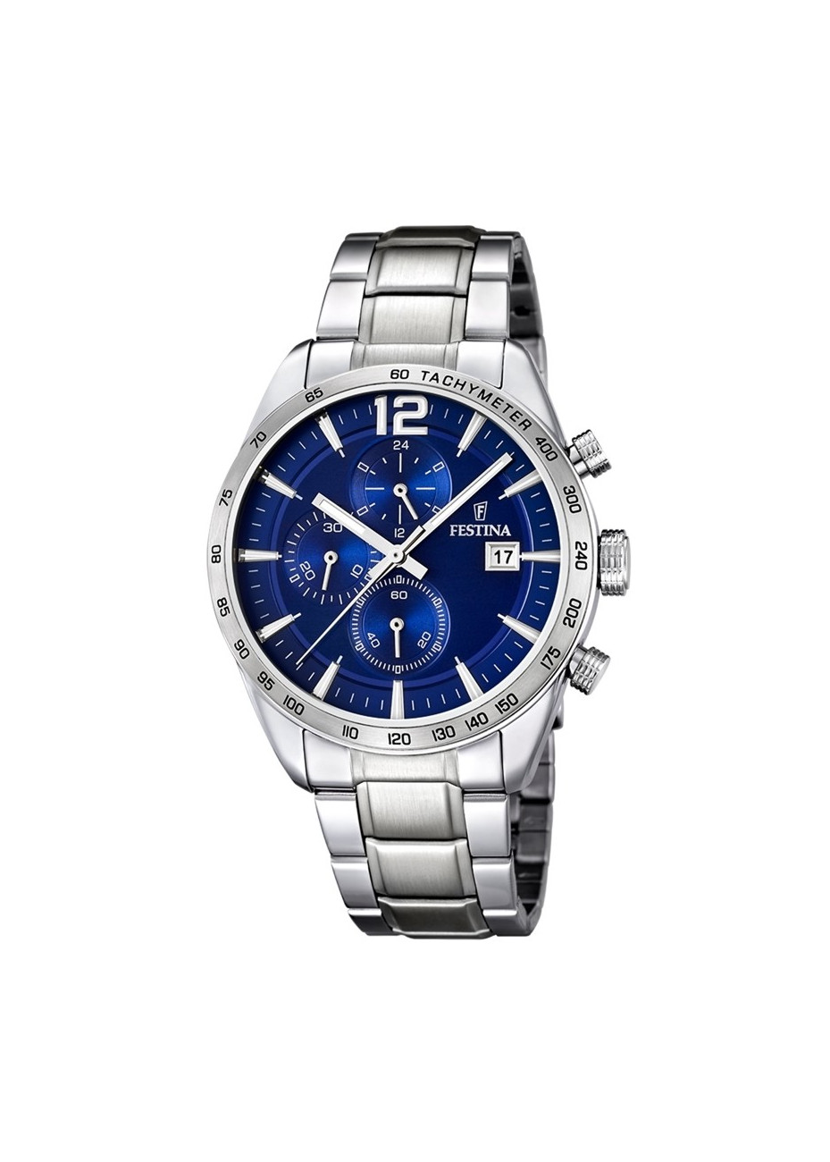 F16759-3 Eenvoudige chrono Festina blauw 5 atm