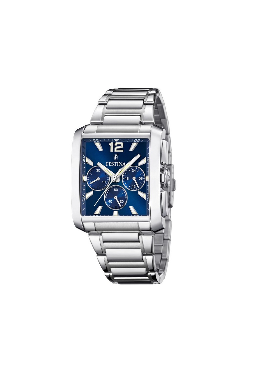 F20635-2 rechthoekig herenhorloge Festina blauw chrono