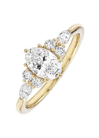 0779-100 damesring 9 krt met 1.00 crt labgrown briljant mt 56 909-036-1-3-56