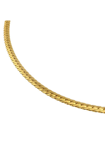 .7.7 gram geplet collier 8 krt. 43 cm x 2.8 mm