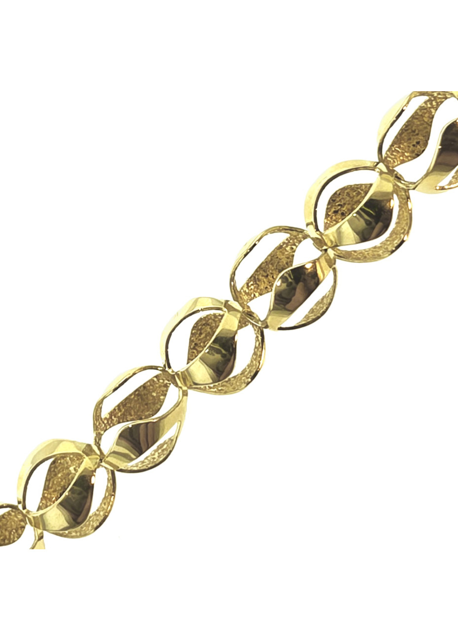 11.8 gram armband 8 krt ludieke open bolle vorm 20.5 cm x 10 mm