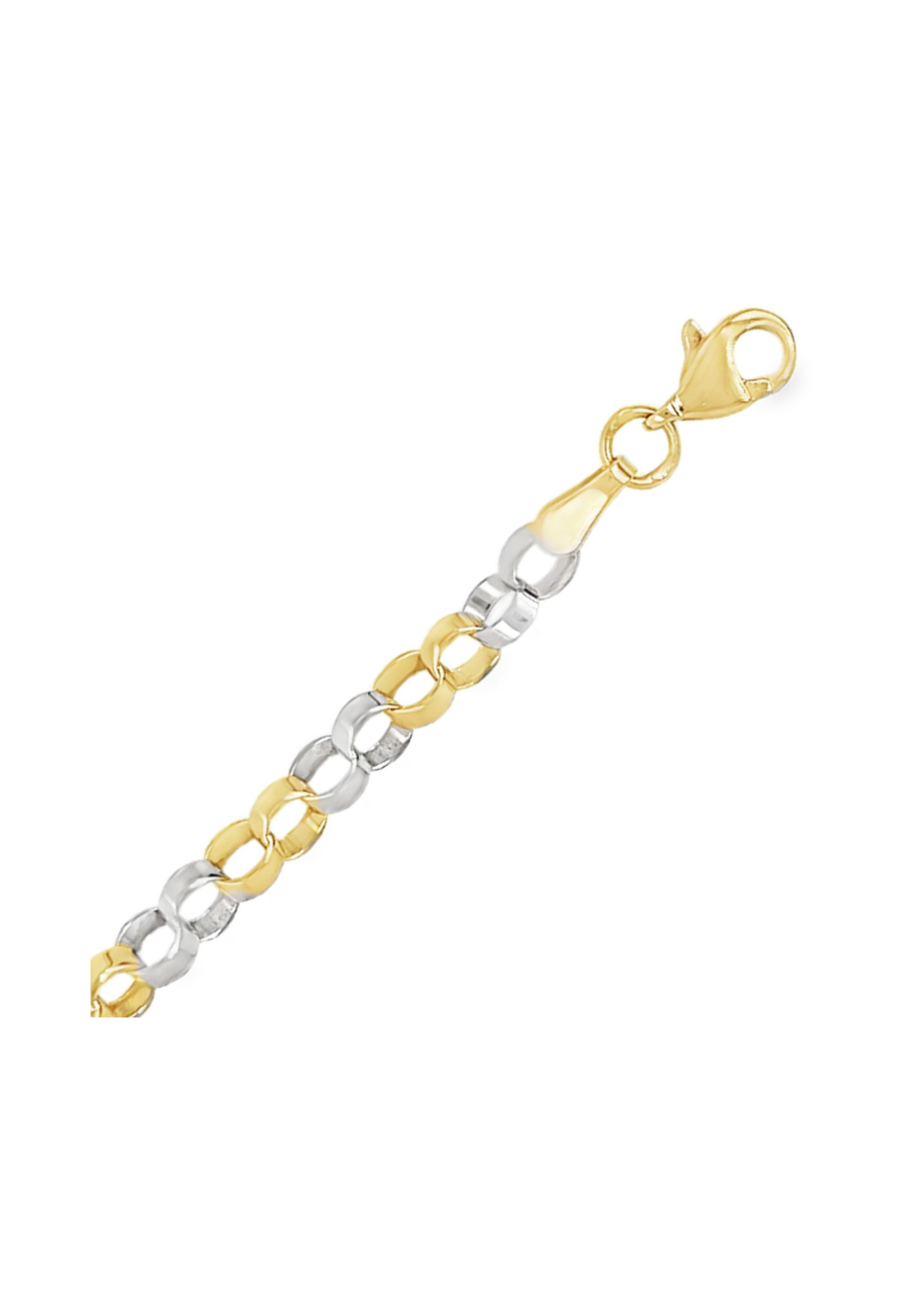 Armband GA0258-19WRSM  bicolor gouden armband 4mm x 19 cm
