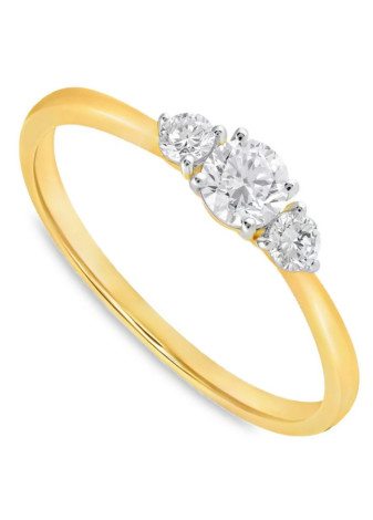 0669-040 Gouden aanzoeksring met 0.40 crt. labgrown briljant mt 17.5 GRL244-55WRSM
