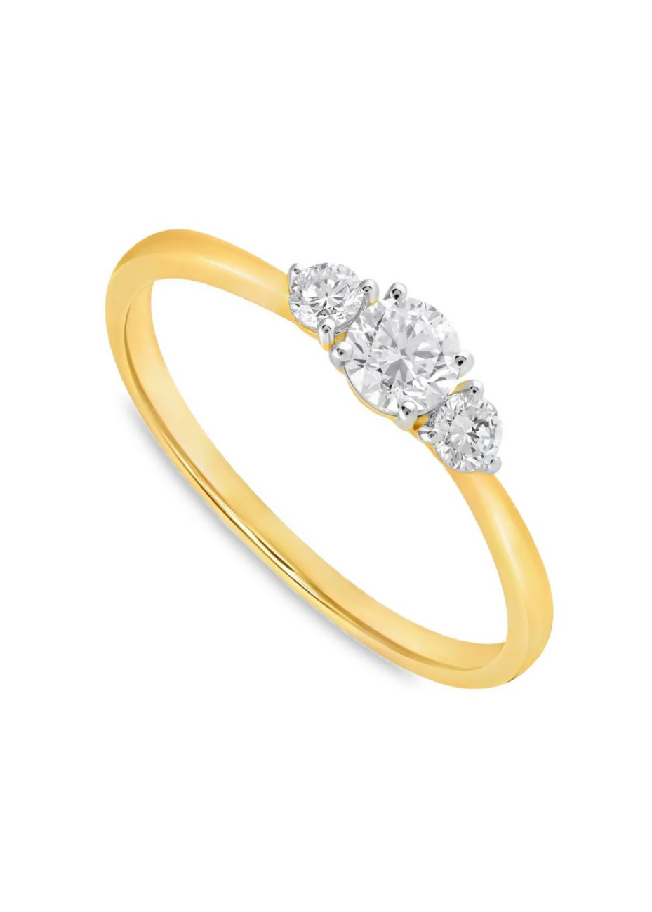 0669-040 Gouden aanzoeksring met 0.40 crt. labgrown briljant mt 17.5 GRL244-55WRSM