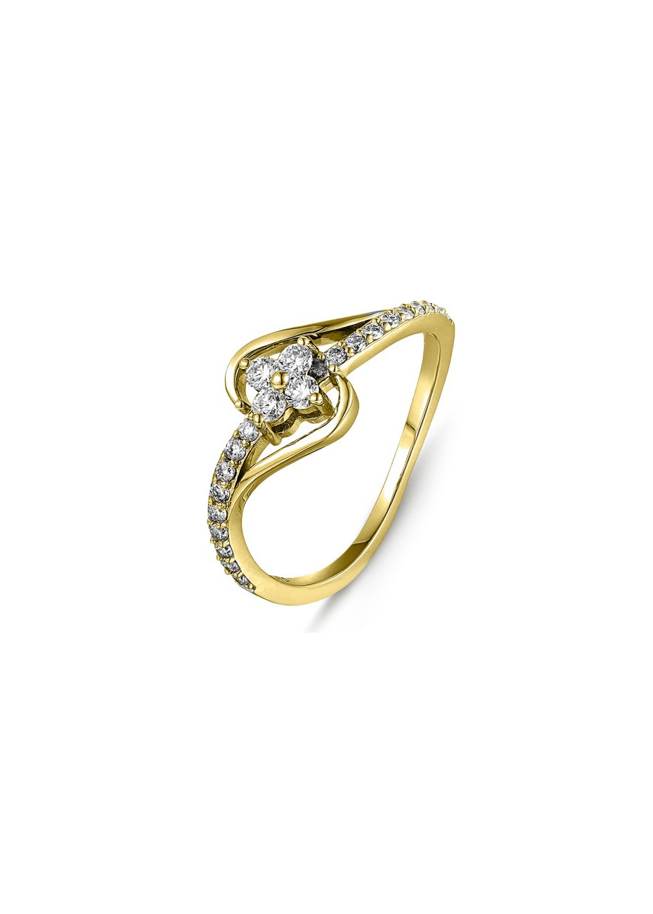 0669-032 damesring 9 krt met 0.32 crt labgrown briljant mt 56 909-008-1-3-56