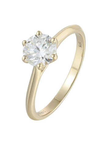 0889-000 damesring 9 krt met 1.00 crt labgrown briljant mt 56 909-037-1-3-56