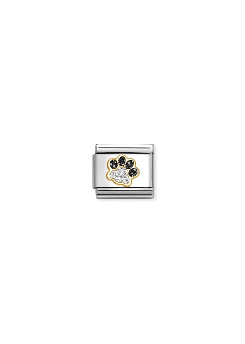 03022022 Hondepoot gold glitter zwart-wit Nomination