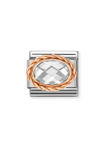 430603010 Ovaal Zirconia Wit 9 krt Rosé Nomination