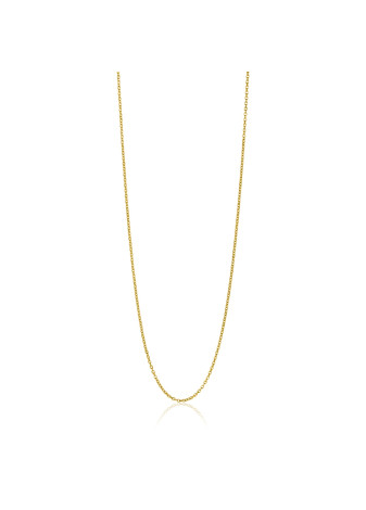 ZGLA42-09 42cm ZINZI Gold 14 krt anker ketting 0,9mm breed geschikt voor hanger