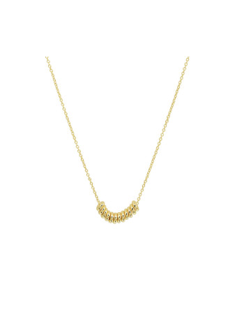 .2.7 gram Gouden collier 45 cm met ringetjes als hanger