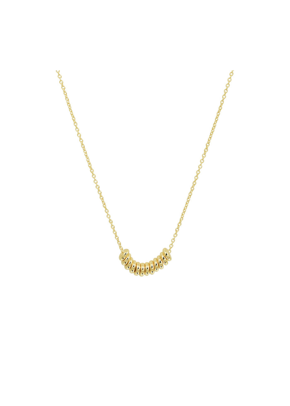 .2.7 gram Gouden collier 45 cm met ringetjes als hanger