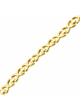 .5.4 gram gouden armband fantasieschakel 19 cm x 5.4 mm
