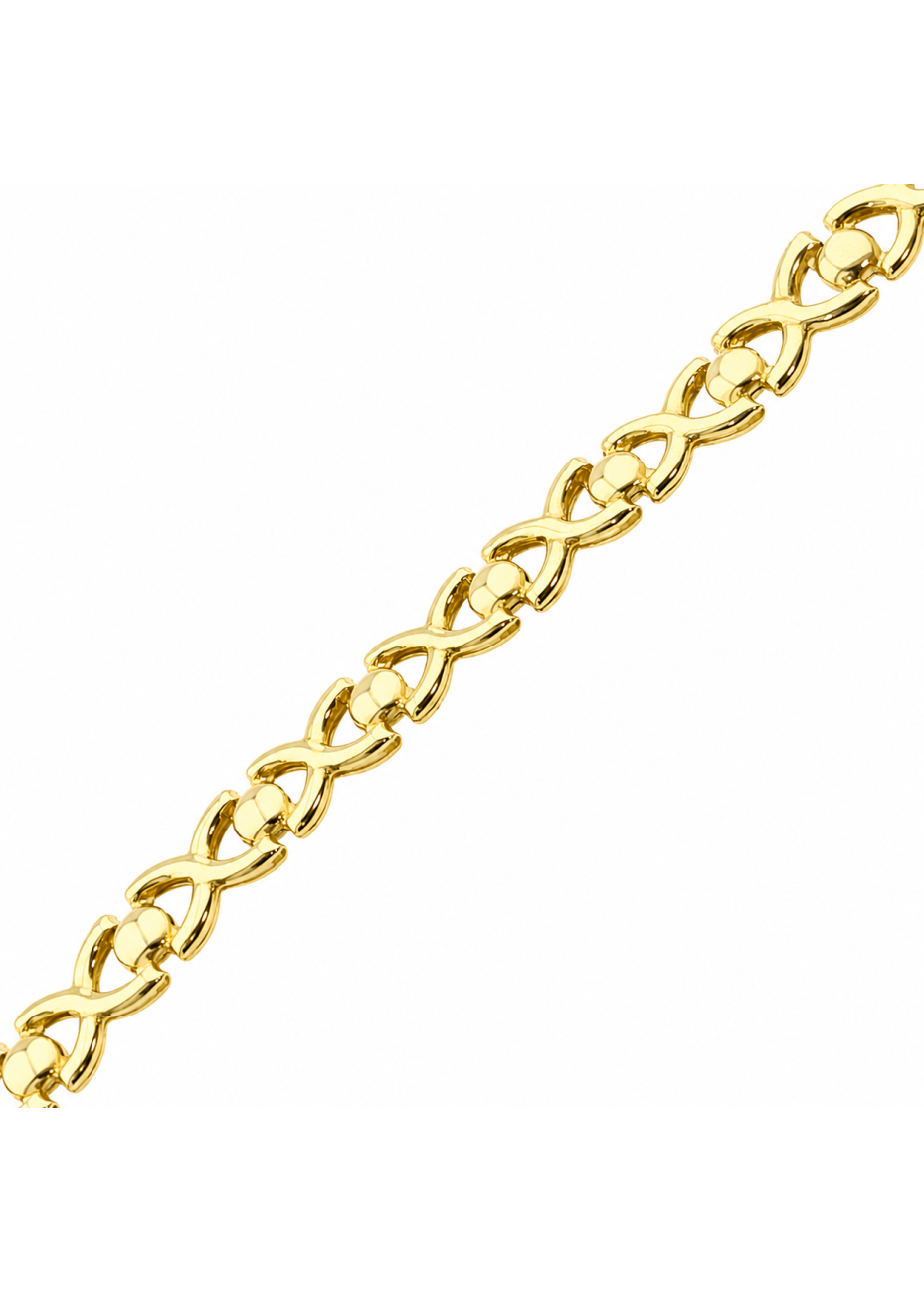 .5.4 gram gouden armband fantasieschakel 19 cm x 5.4 mm